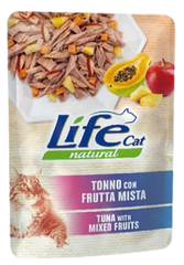 Влажный корм для котов LifeNatural Тунец с фруктовым миксом (tuna with fruit mix), 70 г LifeNatural