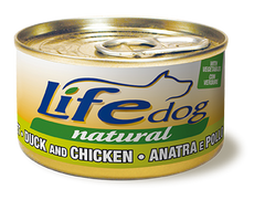 Консерва для собак LifeDog Утка с курицей и овощами (duck and chicken), 90 г LifeNatural