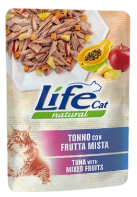 Влажный корм для котов LifeNatural Тунец с фруктовым миксом (tuna with fruit mix), 70 г LifeNatural