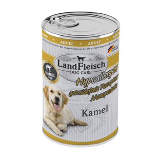 Гипоаллергенные безглютеновые консервы для собак Landfleisch Dog Hypoallergen Kamel с верблюжатиной и пробиотиком LandFleisch