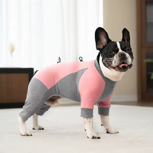 Комбінезон для собак LOVEPET Velvet Fleece Jumpsuit, Pink Grey