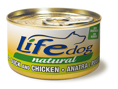 Консерва для собак LifeDog Утка с курицей и овощами (duck and chicken), 90 г LifeNatural