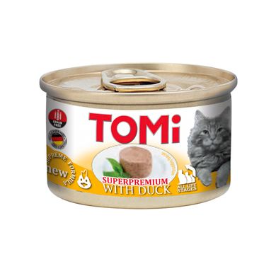 Суперпреміум корм для котів TOMi Duck - мус з качкою TOMi
