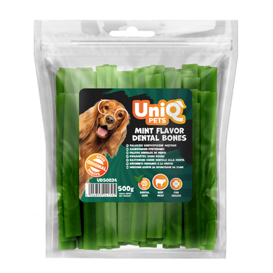 Ласощі для чистки зубів собак UniQ PETS DENTAL Зубні палички зі смаком м'яти UniQ PETS