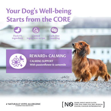 Лакомства для собак Wellness Core Reward+ Calming для успокоения с уткой Wellness CORE