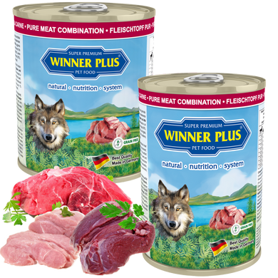 Консерви для собак - баранина + яловичина та індичка Winner Plus