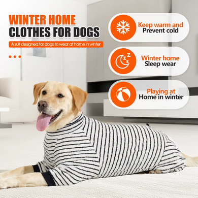 Теплая пижама для собак Derby Soft Winter Dog Pajamas, Black stripes Derby
