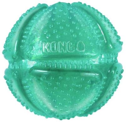 Игрушка для собак с уникальной гибкой текстурой для чистки зубов и десен KONG Squeezz Dental Ball KONG