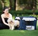 Мягкая клетка для собак SENFUL Pet Soft Crate с флисовым ковриком и чехлом, сине-серая, 3XL, 102х69х69 см