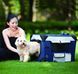 М'яка клітка для собак SENFUL Pet Soft Crate з флісовим килимком та чохлом, синьо-сіра, 3XL, 102х69х69 см