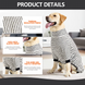 Теплая пижама для собак Derby Soft Winter Dog Pajamas, Black stripes, M, 45-48 см, 54-64 см, 41 см