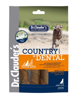 Лакомства для собак средних пород Dr.Clauder´s Country Dental Snack - Medium Breed с уткой Dr.Clauder's