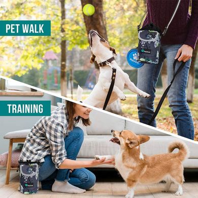 Сумка для вигулу собак PetAmi з великою передньою кишенею і складною чашою