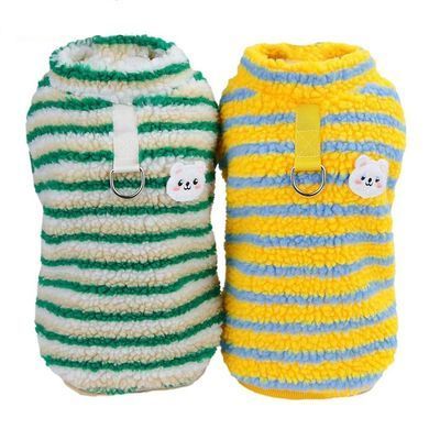 Флісовий светр Derby Green Stripe для собак, кішок, цуценят Derby