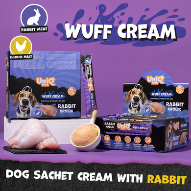 Кремовое лакомство для собак UNIQ PETS WUFFCREAM с кроликом UniQ PETS