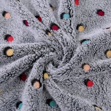 Теплий м'який плед для домашніх тварин Люпосанчик Coral velvet, Grey Люпосанчик