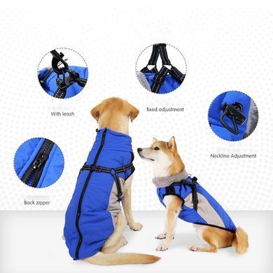 Водонепроникна куртка для собак Wan Talk Designer Winter Black Dog Jacket Wan talk