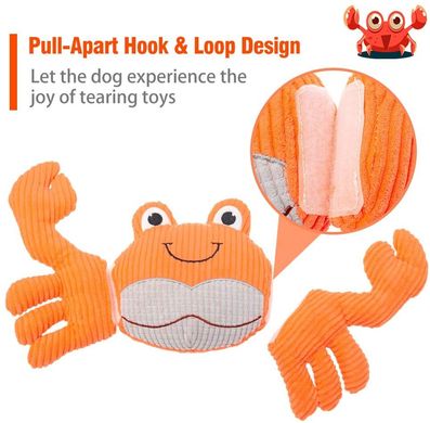 Мягкая игрушка-пищалка SCENEREAL Animal Crab Shape для мелких и средних пород собак