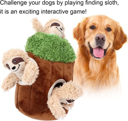 Игрушка-пазл "Игра в прятки с ленивцами" для собак и для щенков маленьких и средних собак Derby