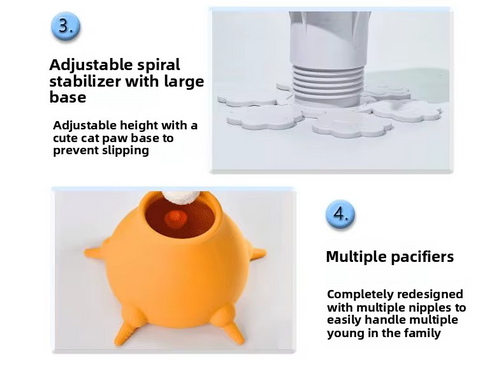Поїлка для цуценят і кошенят Derby Silicone Puppy Kitten Milk Feeder з регульованою висотою, 300мл Derby