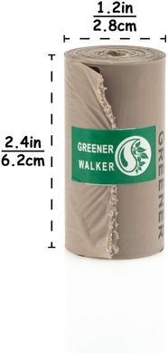 Биоразлагаемые пакеты для сбора фекалий собак Greener Walker
