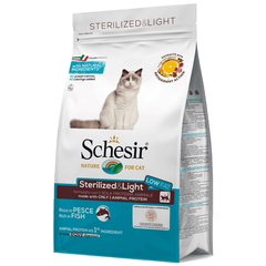 Сухий монопротеїновий корм Schesir Cat Sterilized & Light для стерилізованих/кастрованих котів та для котів схильних до повноти Schesir