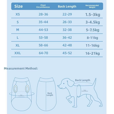 Дихаючий літній сонцезахисний одяг для собак Derby Breathable Summer Sun-protective Dog Clothing, Blue Derby