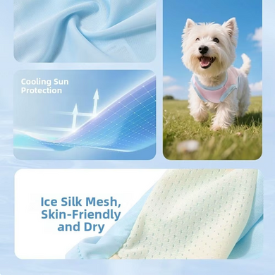 Дихаючий літній сонцезахисний одяг для собак Derby Breathable Summer Sun-protective Dog Clothing, Blue Derby