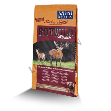 Сухой корм для собак мелких пород Markus-Muhle Mini ROTWILD Hirsch с оленем, уткой и белой рыбой Markus-Muhle