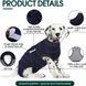 Восстановительная попона для собак Wan Talk Recovery Suit, Dark Blue Stripe, 6XL, 68 см, 95-102 см