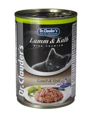Консервы для котов Dr.Clauder's Selected Pearls Lamm&Veal с бараниной и телятиной для выведения шерсти Dr.Clauder's