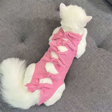 Одяг для котів після операції Holley Bow-knots Pink Holley