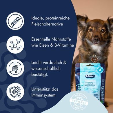Беззернові веганські ласощі для собак та котів Dr.Clauder's Trainee Snack Cultivated Protein Dr.Clauder's