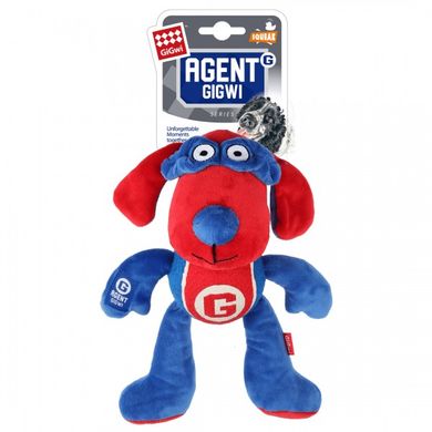 Іграшка для собак Agent Gigwi Плюшева Собака з пищалкою і тенісним м'ячем 28 см GiGwi