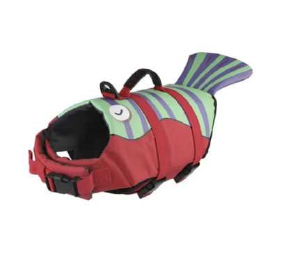 Рятувальний жилет для собак Derby Fish Design Red Derby