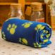 Плед для домашніх тварин Paw Print Soft Fleece Pet Blanket, Синій, 60х70 см