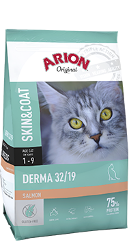 Сухий корм для котів ARION Adult Cat Derma 32/19 Salmon ARION