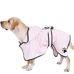 Рушник для собак Derby з мікрофібри з капюшоном і поясом, Pink Derby