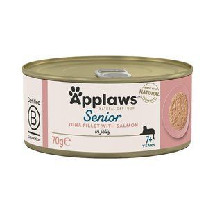 Консервированный корм для пожилых котов Applaws Senior Tuna Fillet with Salmon in Jellyс тунцом и лососем Applaws