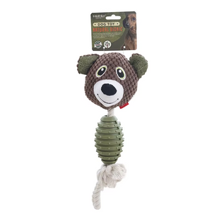 М'яка іграшка для собак Derby Bear Shape TPR + Rope Dog Toy Derby