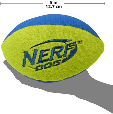 М'який футбольний м'яч для собак Nerf Dog Trackshot з інтерактивною пищалкою і хрустом Nerf Dog