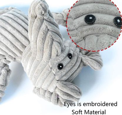 Мягкая игрушка для собак PetLike Squeaky Grey Elephant