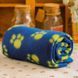 Плед для домашних животных Paw Print Soft Fleece Pet Blanket, Blue, 70х100 см