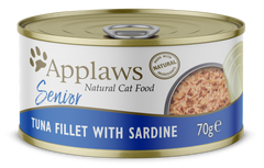 Консервированный корм для пожилых котов Applaws Senior Tuna Fillet with Sardine с тунцом и сардиной Applaws