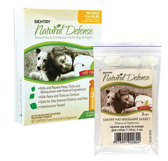 Краплі від бліх та кліщів Sentry Natural Defence для собак 7-18кг SENTRY Natural Defense
