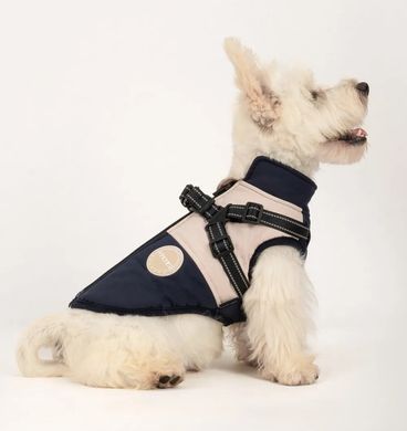 Зимова куртка для собак V.PET.B.R. Luxury Dog Jacket C519 Black&Cream V.PET.B.R