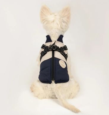 Зимова куртка для собак V.PET.B.R. Luxury Dog Jacket C519 Black&Cream V.PET.B.R