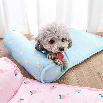 Охолоджуюча підстилка з подушкою Derby Ice Silk Summer Pet Cooling Mat Bananas для домашніх тварин Derby