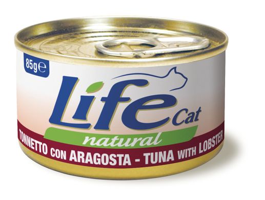 Консерва для котов LifeNatural Тунец с лобстером (tuna with lobster), 85 г LifeNatural