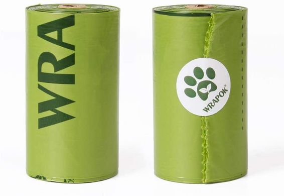 100% біорозкладні пакети WRAPOK для собачих фекалій